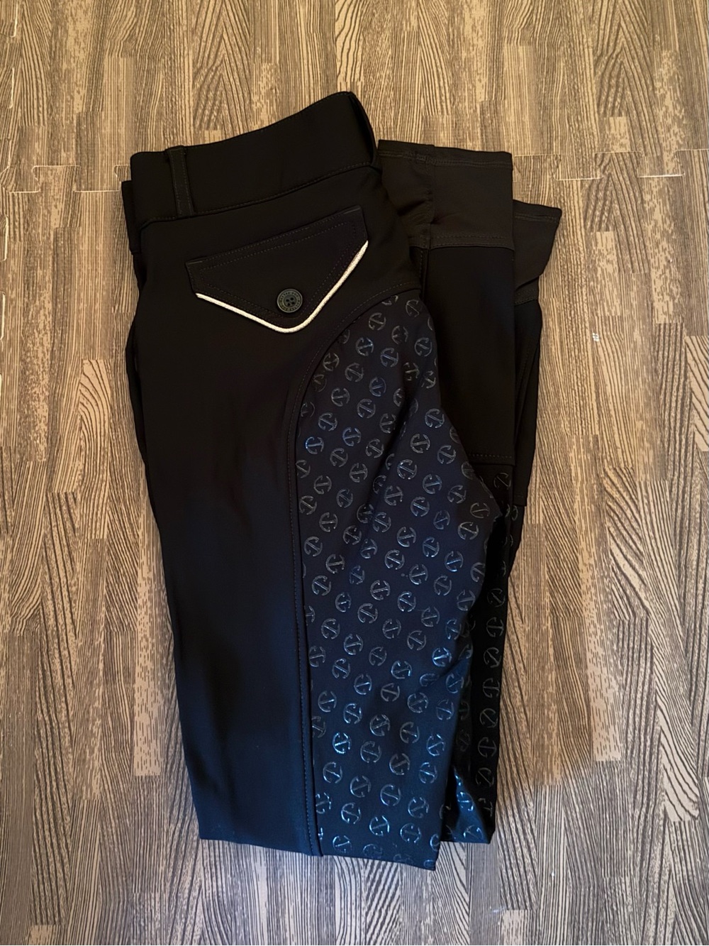 Halter Ego Evolution Full Seat Breeches Black & Rose Gold Trim - Size 28 NWOT